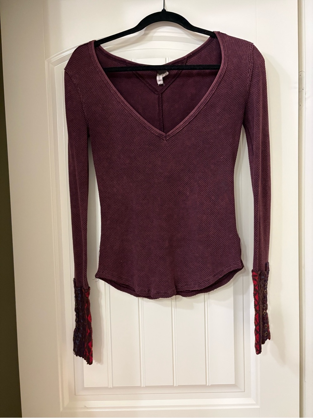 We The Free Long-Sleeve V-Neck Thermal Top in Plum